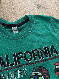 Футболка для мальчика California зеленая 57425 - фото
