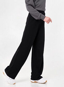 Трикотажные брюки-палаццо для девочки SMIL черные 115495 - цена