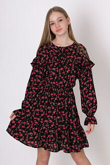 Платье для девочки Mevis Розы черные 5081-04 - цена