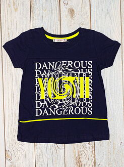 Футболка для мальчика Isobel Dangerous темно-синяя 12107 - фото