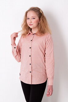 Рубашка для девочки Mevis персиковая 3337-05 - цена