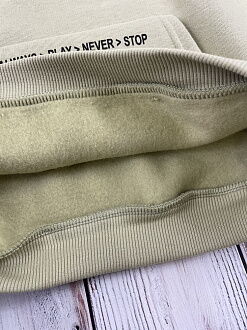 Тёплая кофта для мальчика Mevis оливковая 3850-03 - размеры