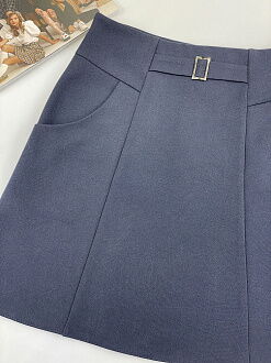 Школьная юбка для девочки Mevis синяя 2841-01 - фотография