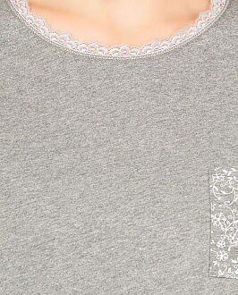  Комплект женский (футболка+шорты) MISS FIRST NINFEA серый - фотография