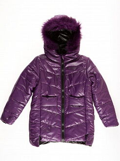 Куртка для девочки ОДЯГАЙКО темно-фиолетовая 22134О - цена