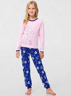 Пижама со светящимся рисунком для девочки Smil розовая 104800 - цена