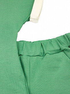 Комплект футболка и шорты для девочки Фламинго зеленый 837-416 - фотография