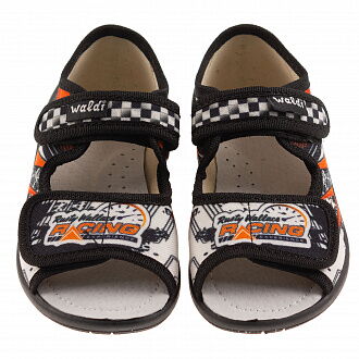 Сандалики для мальчика Waldi Адам черные Racing 360-049 - размеры