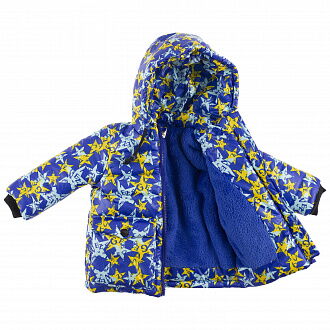 Куртка зимняя для мальчика Одягайко Звезды синий электрик 20250 - фото