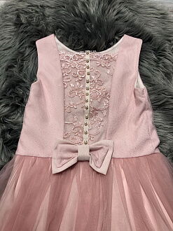 Нарядное платье для девочки Mevis розовое 2791-01 - фотография