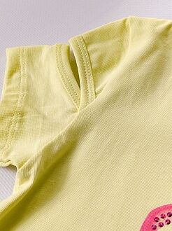 Комплект футболка и шорты для девочки Barmy We Are Fashion желтый 0787  - фото