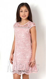 Нарядное платье для девочки Mevis пудровое 2782-04 - цена