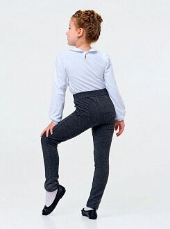 Брюки трикотажные для девочки SMIL темно-серый меланж 115425 - размеры