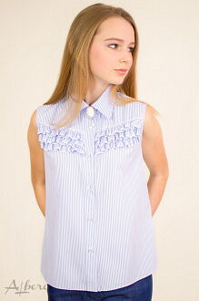 Блузка с коротким рукавом для девочки Albero голубая 5060 - цена