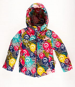 Комбинезон зимний раздельный для девочки (куртка+штаны) Одягайко Птички синий 20064+01239  - размеры