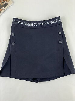 Юбка-шорты для девочки Mevis синяя 3695-01 - фото