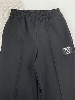 Брючки палаццо для девочки Mevis черные 4987-01 - фото