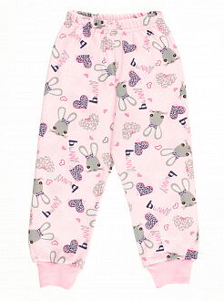 Пижама утепленная  для девочки Interkids Зайчики розовая 1951 - размеры