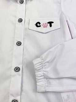 Рубашка для девочки Mevis белая 4274-01 - размеры