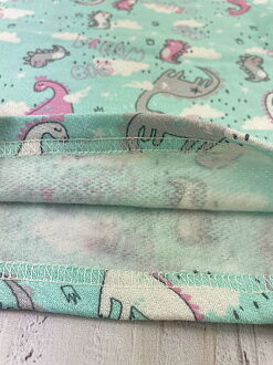 Утепленнная пижама для девочки Фламинго Динозаврики мятная 109-307 - размеры