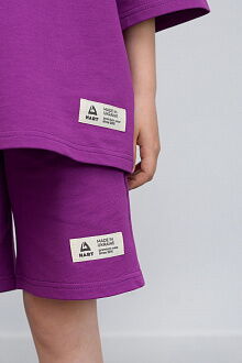 Костюм футболка и шорты для девочки Hart фиолетовый 1198 - фото