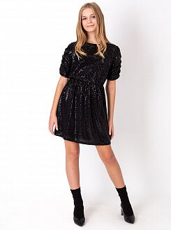 Нарядное платье для девочки Mevis черное 4047-03 - картинка