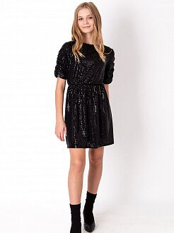 Нарядное платье для девочки Mevis черное 4047-03 - фотография