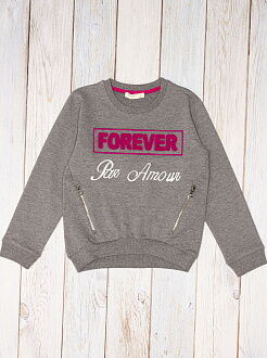 Свитшот для девочки Breeze Forever серый 15359 - фото
