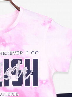 Комплект футболка и бриджи для девочки Breeze Stylish розовый 17022 - размеры