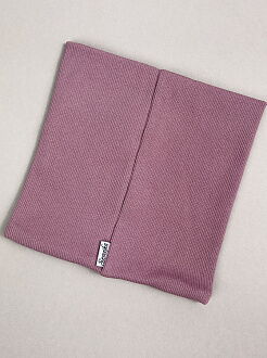 Комплект шапка и хомут для девочки Semejka Кейт темно-лиловый 9318 - фотография