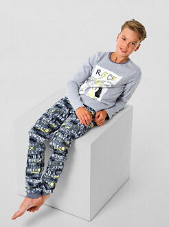 Пижама для мальчика Smil Rock серая 104801 - фото