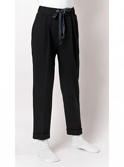 Трикотажные брюки для девочки Mevis синие 3308-01 - цена