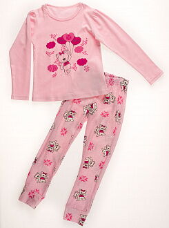 Пижама для девочки Фламинго Мишка розовая 245-222 - цена