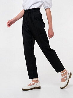 Трикотажные брюки-карго для девочки SMIL черные 115497 - цена