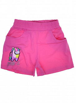 Летние шорты для девочки My Candy Among Us темно-розовые 124903 - цена