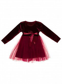 Платье нарядное для девочки Breeze бордовое 13200 - размеры