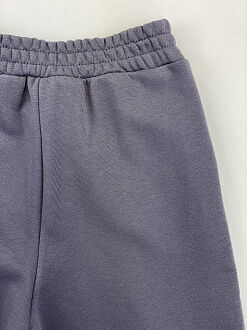 Трикотажные брюки-палаццо для девочки Mevis графит 4753-02 - фотография