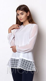 Блузка для девочки  Mevis белая 2388-02 - цена