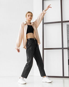 Рубашка для девочки Tair Kids бежевая 7917 - цена