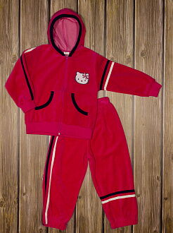 Спортивный велюровый костюм для девочки Татошка  малиновый 08335 - цена