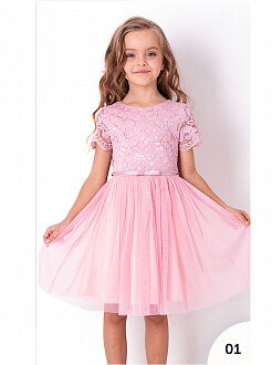Нарядное платье для девочки Mevis розовое 3860-01 - цена