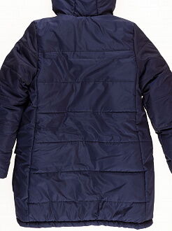 Куртка зимняя для девочки Одягайко темно-синяя 20049 - фото