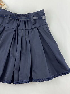 Школьная юбка с кружевом VDAGS Сафари синяя - фото