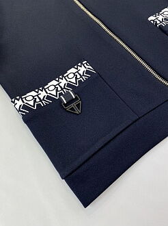 Бомбер для девочки Mevis синий 4794-01 - размеры