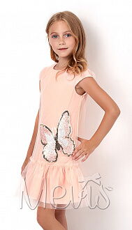 Нарядное платье для девочки Mevis персиковое 2937-01 - цена