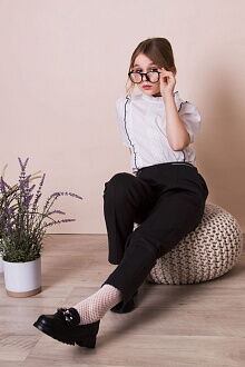 Блузка для девочки Mevis молочная 4921-01 - фото