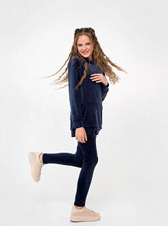 Велюровый костюм для девочки SMIL темно-синий 117313 - размеры