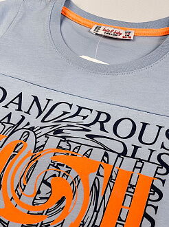 Футболка для мальчика Isobel Dangerous голубая 12107 - размеры