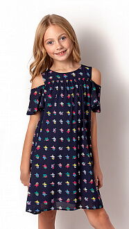 Нарядное платье для девочки Mevis темно-синее 3249-01 - цена