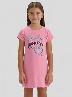 Ночная сорочка для девочки Baykar Принцесса темно-розовая 9279 - цена